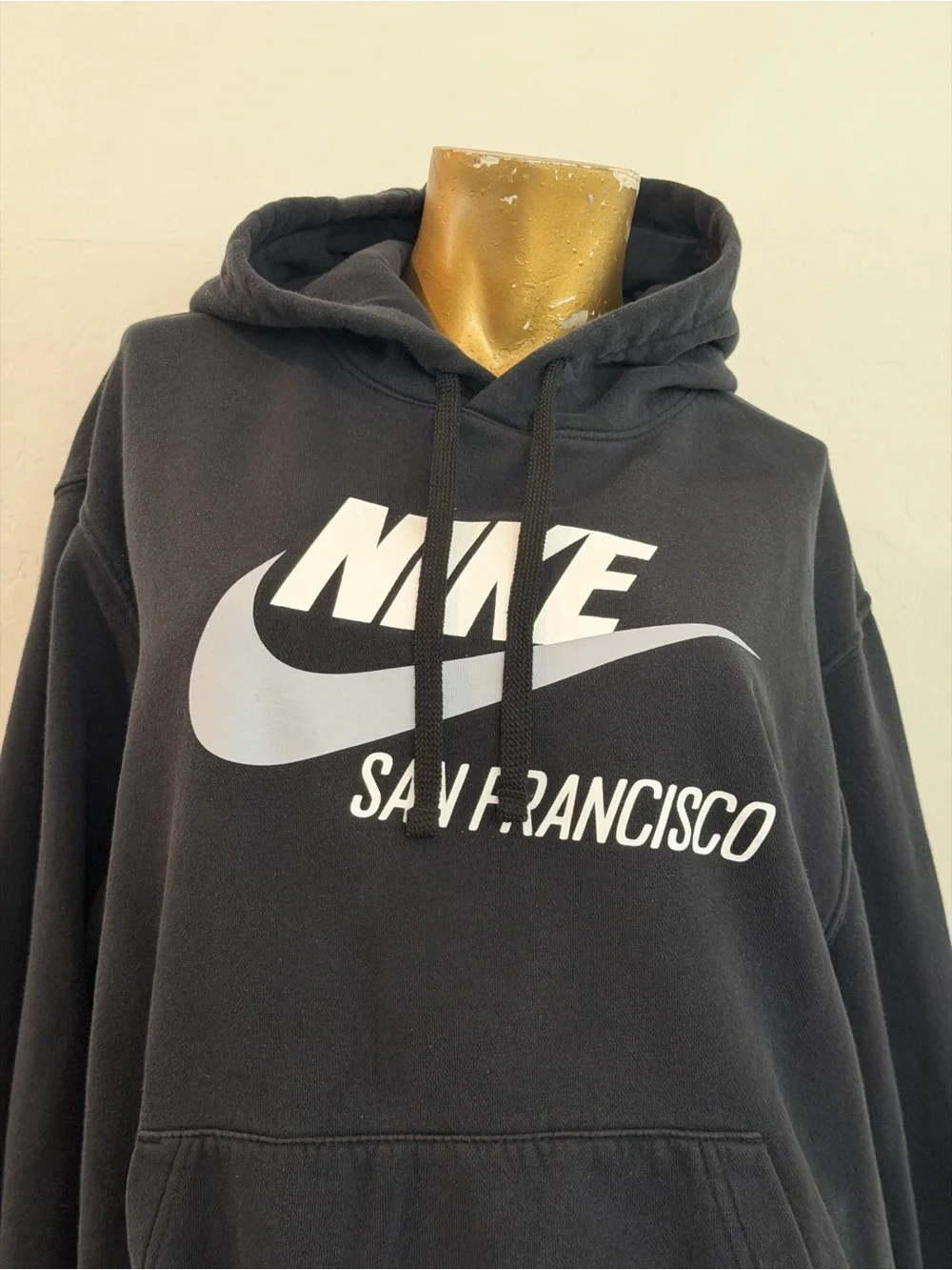 Nike San Francisco Graphic Pullover Hoodie Black Cotton/poly Fleece Men’s Large